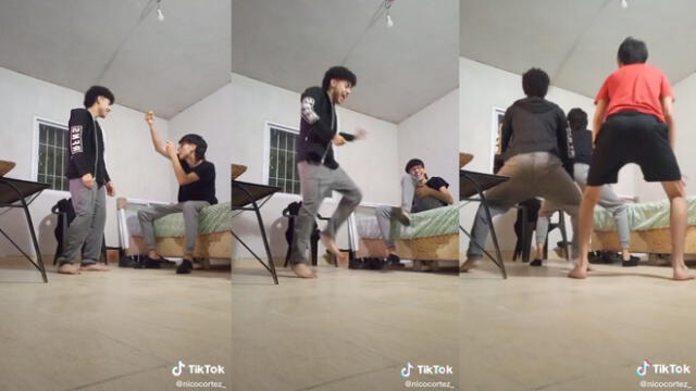 El muchacho ha compartido otros videos bailando junto a sus amigos. Foto: composición/ @nicocortez_/TikTok