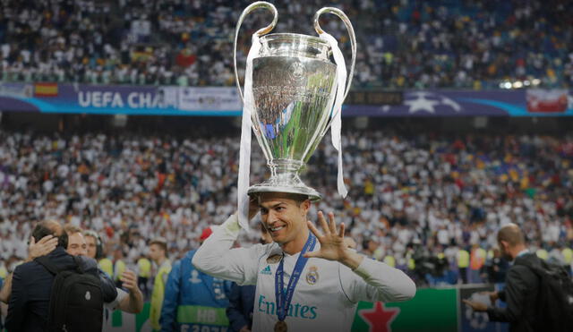 Cristiano Ronaldo ha ganado 5 ediciones de Champions League: 4 con Real Madrid y 1 con Manchester United. Foto: EFE