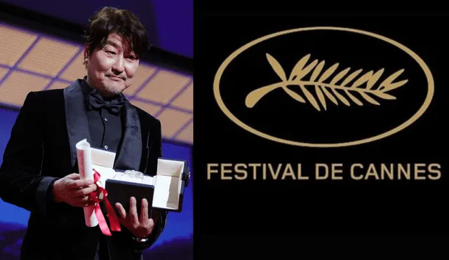 Song Kang Ho brindó discurso tras haber ganado como mejor actor en el Festival de Cine de Cannes 2022 con "Broker". Foto: composición La Republica / AFP / Festival de Cannes