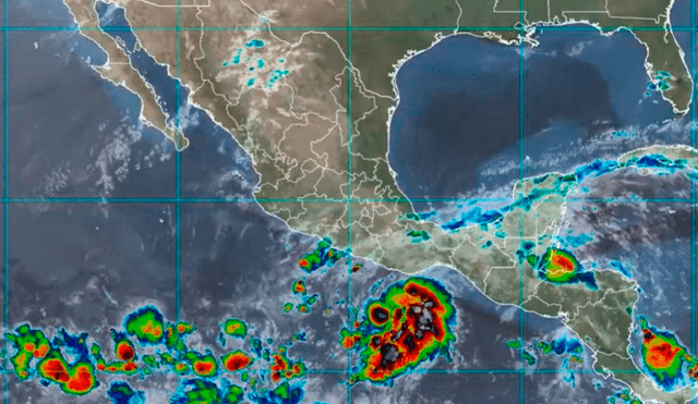 La trayectoria del huracán Agatha se ubicaba 320 kms al oeste de Puerto Ángel en México. Foto: Conagua