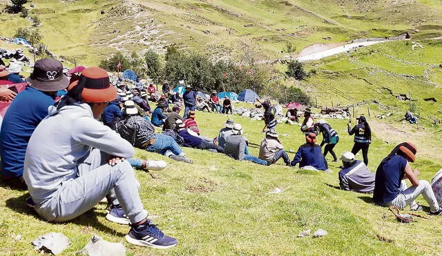 Las bambas. Protestas en Challhuahuacho contra minera. Foto: difusión