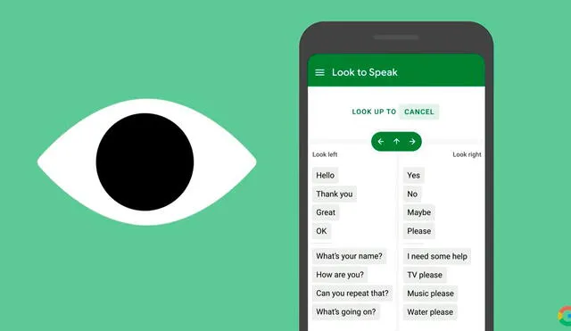 La app permite seleccionar una serie de palabras. Foto: Google