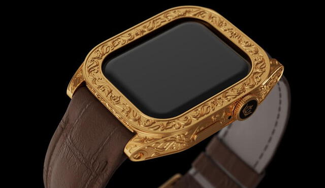 Este Apple Watch 7 de lujo es denominado The Gold Moon. Foto: Apple