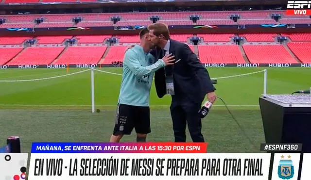 Lionel Messi y Sebastián Vignolo han compartido entrevista varias veces. Foto: captura/ESPN