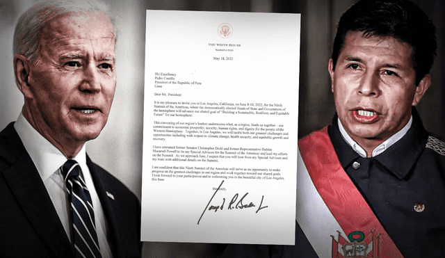 Joe Biden remitió una invitación al presidente Pedro Castillo. Foto: composición de Jazmín Ceras/ La República