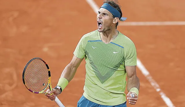 Grítalo. Rafael Nadal se esforzó al máximo y sueña con conseguir el título 14 de Roland Garros. Foto: EFE