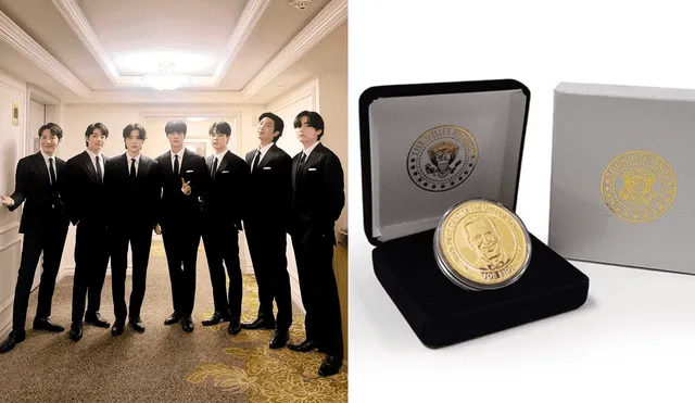 BTS visitó la Casa Blanca el 31 de mayo y el presidente Biden brindó una medalla conmemorativa al grupo tras reunión. Foto: composición La República / Naver