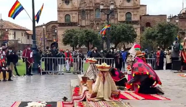 Ceremonia da comienzo a las fiestas llenas de colorido en Cusco. Foto: Andina