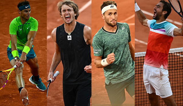 El ganador del Roland Garros 2022 saldrá entre Rafael Nadal, Alexander Zverev, Marin Cilic y Casper Ruud. Foto: composición de AFP