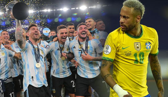 Neymar anunció que Qatar 2022 podría ser su última Copa del Mundo. Fotos: Selección argentina/AFP