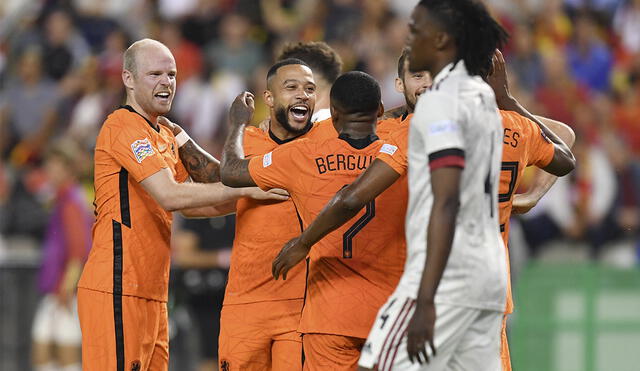 Países Bajos sumó tres puntos ante Bélgica en la primera fecha de la fase de grupos de la UEFA Nations League. Foto: AFP