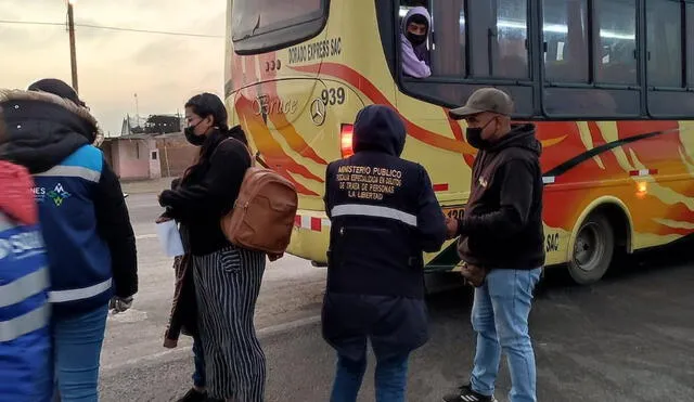 Operativo se realizó en buses de transporte público interprovincial e interdepartamental. Foto: Ministerio Público