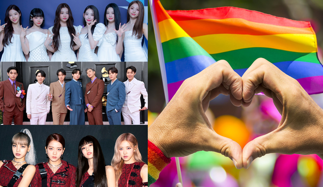 El Mes del Orgullo LGTBIQ+ también se celebra en el k-pop. Foto: composición La República / HYBE / YG