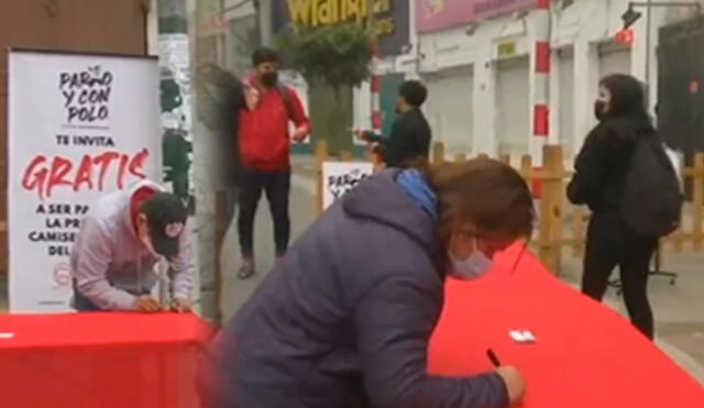 Camiseta será expuesta en un local del conglomerado. Foto: captura de TV Perú