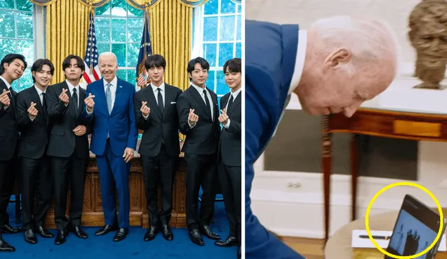 "Butter" fue la primera canción k-pop en sonar en el Despacho Oval de la Casa Blanca tras sorpresa del presidente Biden a BTS. Foto: composición La República / Twitter @bts_bighit / captura YouTube
