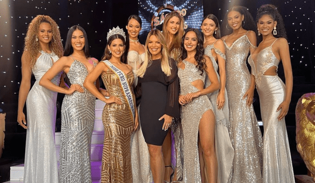 Jessica Newton felicitó el trabajo de Peter Fajardo en la final de Reina Hispanoámerica Perú 2022. Foto: Miss Perú/Instagram