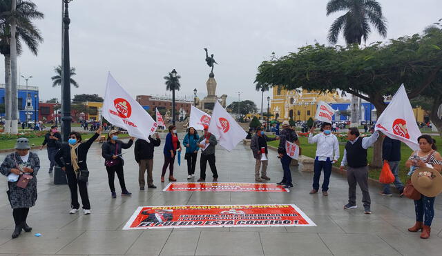 El PMP llegó hasta la plaza de armas de Trujillo. Foto: H. Rodríguez/La República