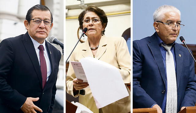 Voceados. Apepistas Eduardo Salhuana, Gladys Echaíz y Héctor Acuña son señalados como posibles figuras para liderar el Parlamento por periodo 2022-2023. Foto: difusión