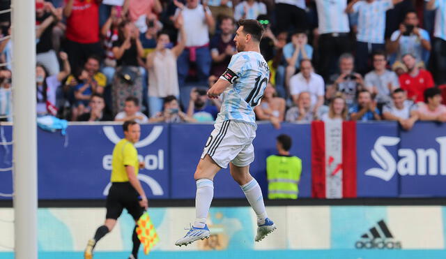 Argentina gana a Estonia en el estadio El Sadar con una gran actuación de Lionel Messi. Foto: @Argentina
