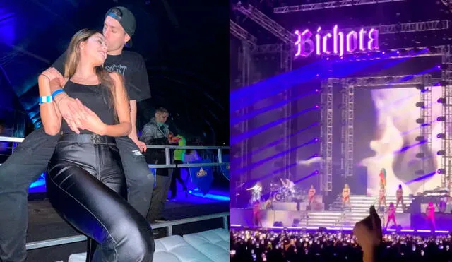 Luciana Fuster y Patricio Parodi fueron juntos al concierto de Karol G