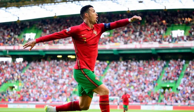Cristiano Ronaldo permite que Portugal se ubique en la cima del grupo A2 de la Nations League. Foto: EFE