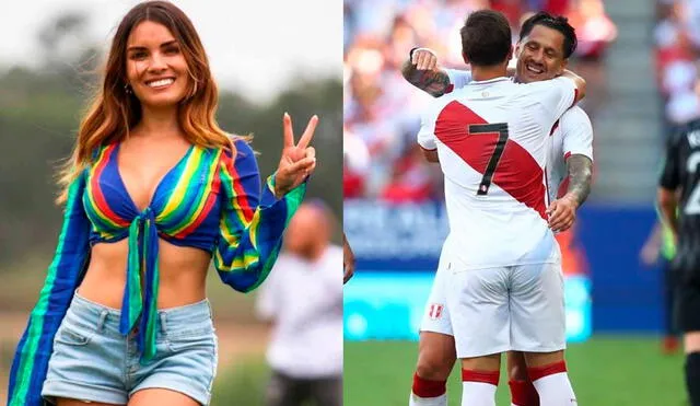 Fiorella Retiz celebró el triunfo de la selección peruana. Foto: composición Instagram/Fiorella Retiz/FPF