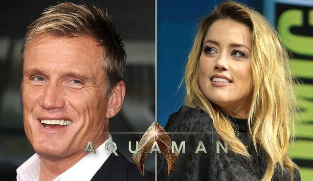 En la saga "Aquaman", 
Dolph Lundgren intepreta a Rey Nereus, mientras que Amber Heard, a Mera. Foto: composición/difusión