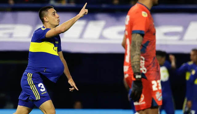 Agustín Sandéz marcó el 1-0 para los xeneizes. Foto: AFP