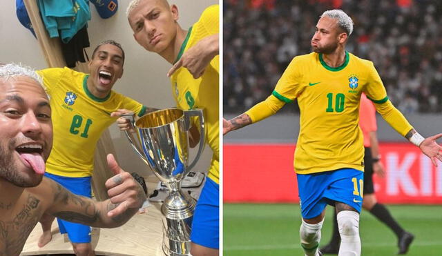 Así reaccionó el astro brasileño tras la victoria ante Japón. Foto: Neymar/Instagram.