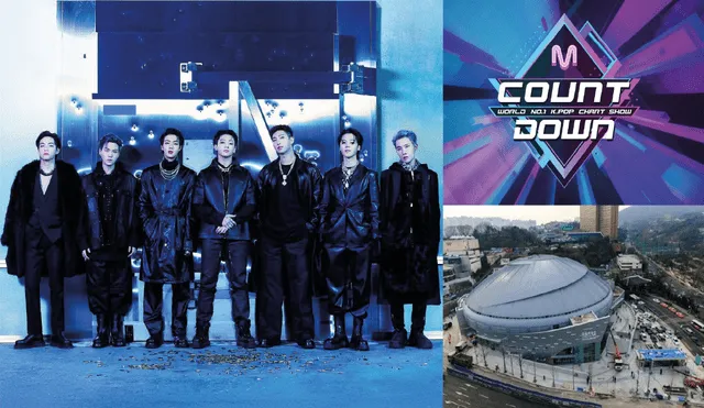 BTS hará una pregrabación para el programa musical M Countdown en el estadio Jangchung Arena . Foto: Composición/ Big Hit Entertainment/Mnet/ captura Twitter