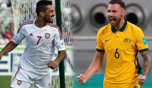 Emiratos Árabes y Australia jugaron por última vez en el 2019. Foto: composición/AFP