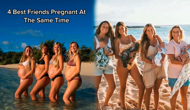 Maddie Castellano y sus 3 amigas quedaron embarazadas al mismo tiempo en dos ocasiones, en Estados Unidos. Foto: composición/ Maddie Castellano/TikTok