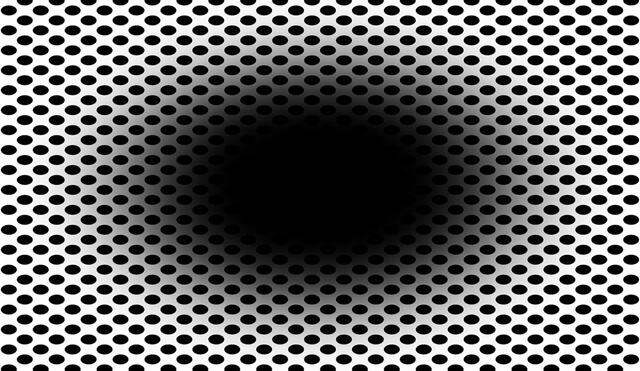 Ilusión óptica del agujero negro en expansión. Foto: Laeng, et. al. (2022)