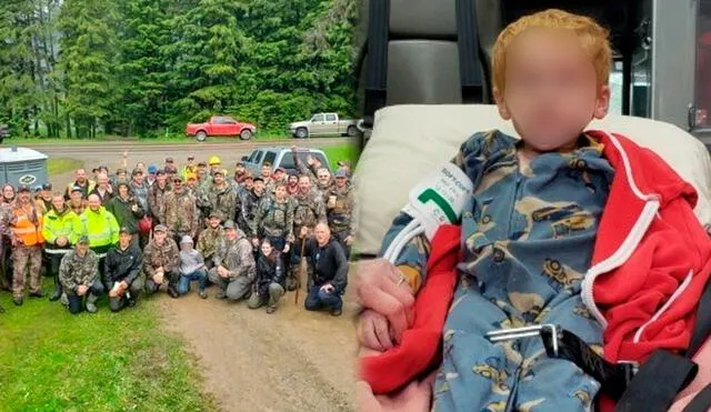 Ryker Webb de 4 años se perdió el pasado viernes mientras jugaba con su perro. Logró sobrevivir por si mismo en el bosque de Montana, Estados Unidos. Foto: Oficina del sheriff de Lincoln