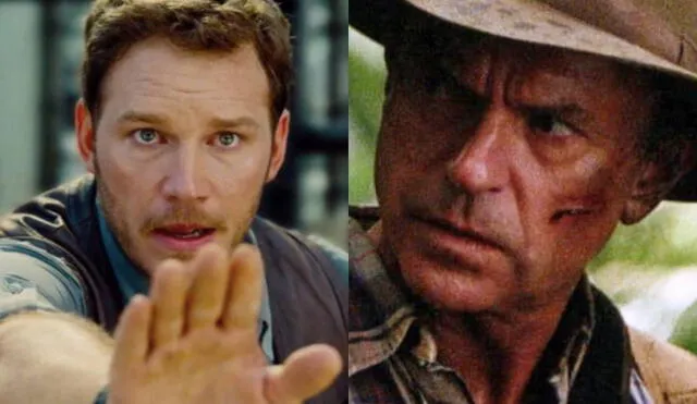 Sam Neill reveló cómo sería la relación de su personaje Alan Grant con el protagonista de "Jurassic World" interpretado por Chris Pratt. Foto: composición/ Universal Pictures