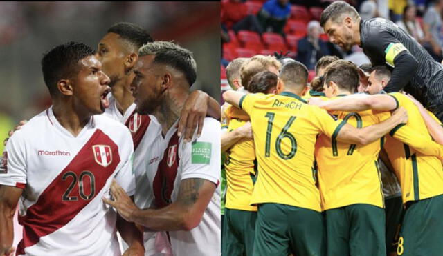 Mundialistas. Ambos seleccionados asistieron a Rusia 2018, en el cual les tocó coincidir en el mismo grupo. Perú ganó aquella mañana en el estadio olímpico de Sochi. Foto: composición/FPF/Socceroos