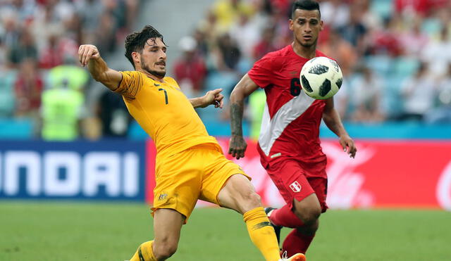 Perú y Australia chocaron en el Mundial Rusia 2018. Foto: EFE