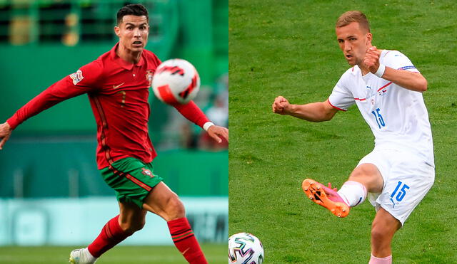 El partido Portugal vs. República Checa inicia a la 1.45 p. m. (hora peruana). Foto: composición / EFE / AFP