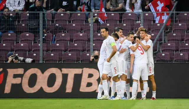 Suiza y España jugaron en el Stade de Genève. Foto: EFE.