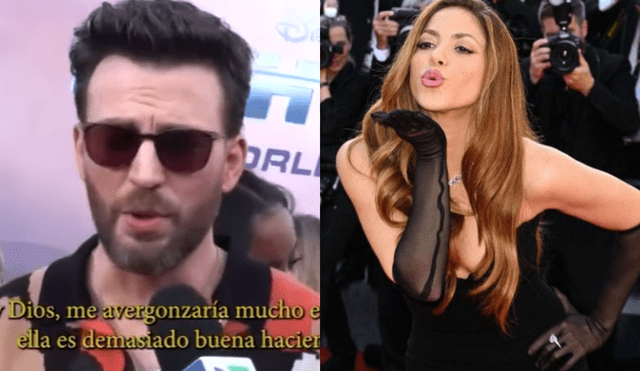 ¿Qué dijo Chris Evans con respecto al hecho de que Shakira lo empezó a seguir en redes? Foto: composición/Instagram/Facebook