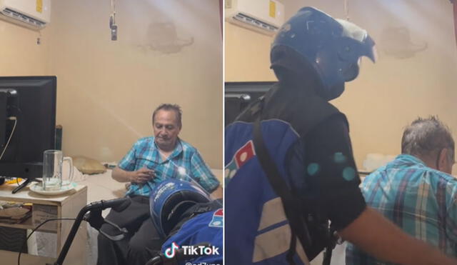 Miles de usuarios felicitaron al repartidor por su bondadosa acción. Foto: captura de TikTok