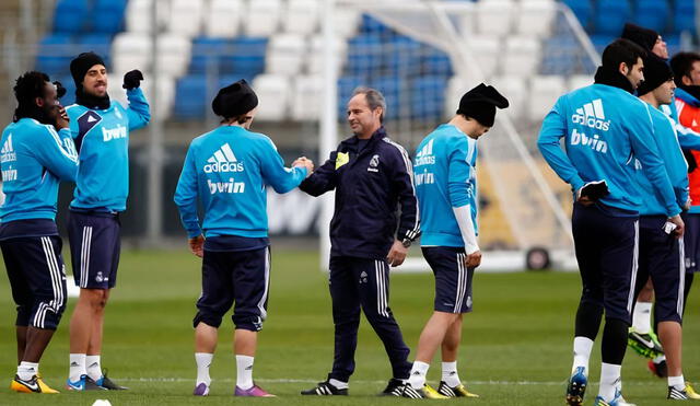 Luis Campos en un entrenamiento durante su estadía en el Real Madrid. Foto: Real Madrid