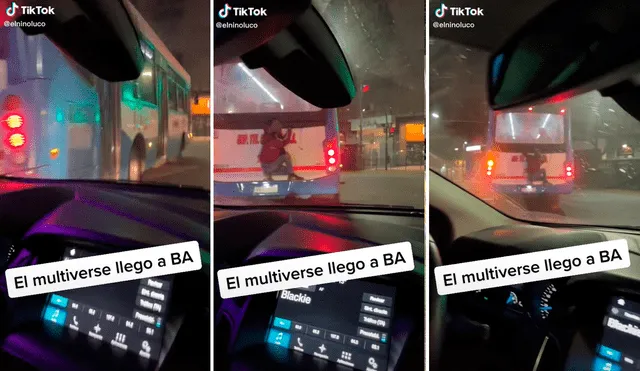 Algunos usuarios lo nombraron el 'Hombre Araña del transporte'. Foto: captura de TikTok