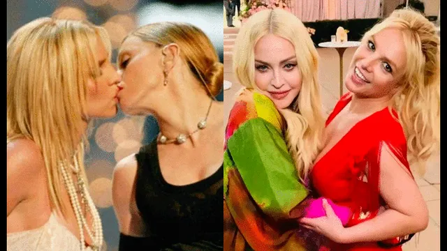 Britney Spears y Madonna recrearon su beso en los MTV Video Music Awards. Foto: composición Instagram/Madonna/Youtube