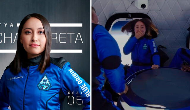 Katya Echazarreta cumplio su sueño en un vuelo que duró poco más de 10 minutos, en el que pudo visitar el espacio exterior. Foto: captura-Blue Origin