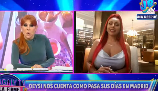 Deysi Araujo se hospeda en un hotel cinco estrellas en Madrid. Foto: Magaly TV/captura