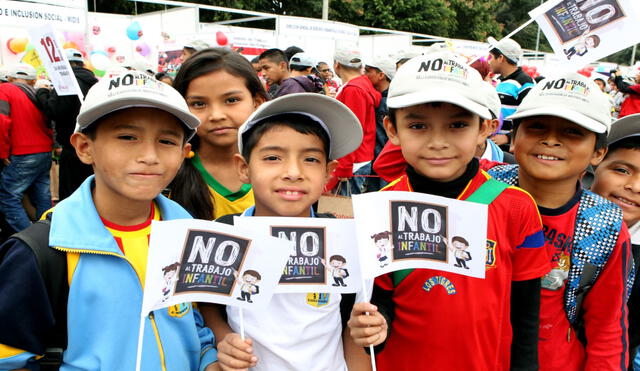 Marcha buscó sensibilizar a la población sobre la problemática del trabajo infantil.