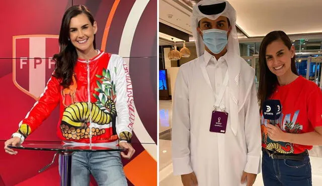 Talía Azcárate vive la fiebre mundialista en Qatar. Foto: Instagram