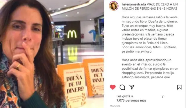 La viral publicación compartida por la escritora Helena Estrada (@helenamestrada) recibió el apoyo de millones de usuarios en las redes sociales. Foto: captura de Instagram