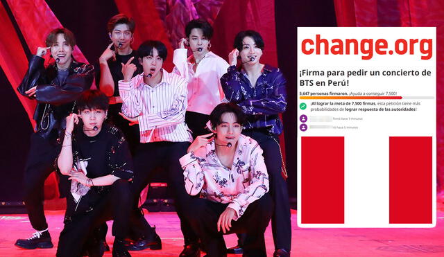 Fans de BTS harán tuiteada masiva el 14 de junio para pedir un concierto en Perú. Foto: composición BIGHIT/Change